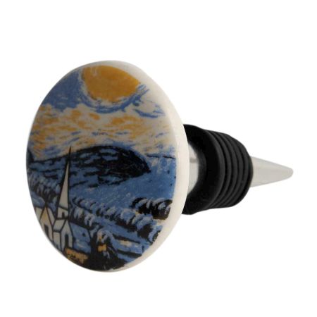 The Starry Night Multicolor Flat Wine Bottle Stopper